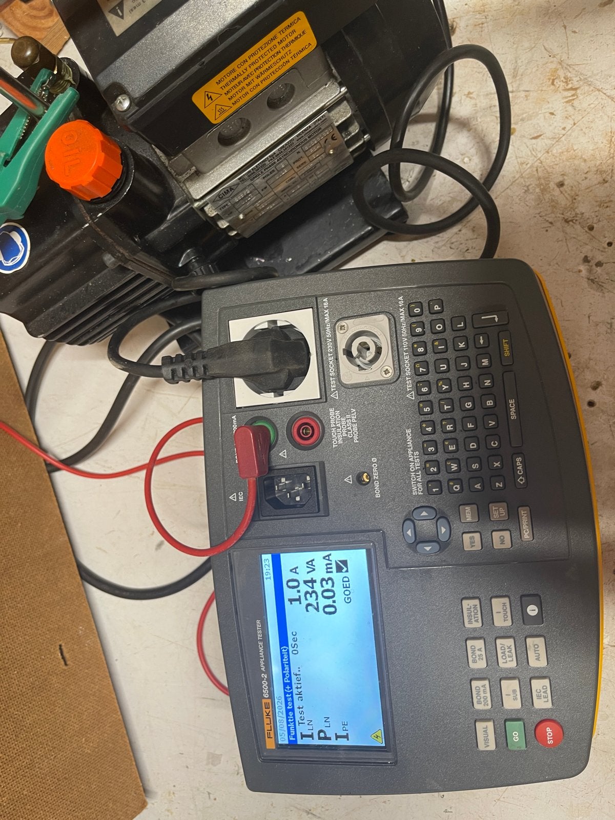 Fluke 6500-2 Nl Portable Appliance Tester Incl. Kabels, Ophalen, Zo goed als nieuw, Elektriciteit