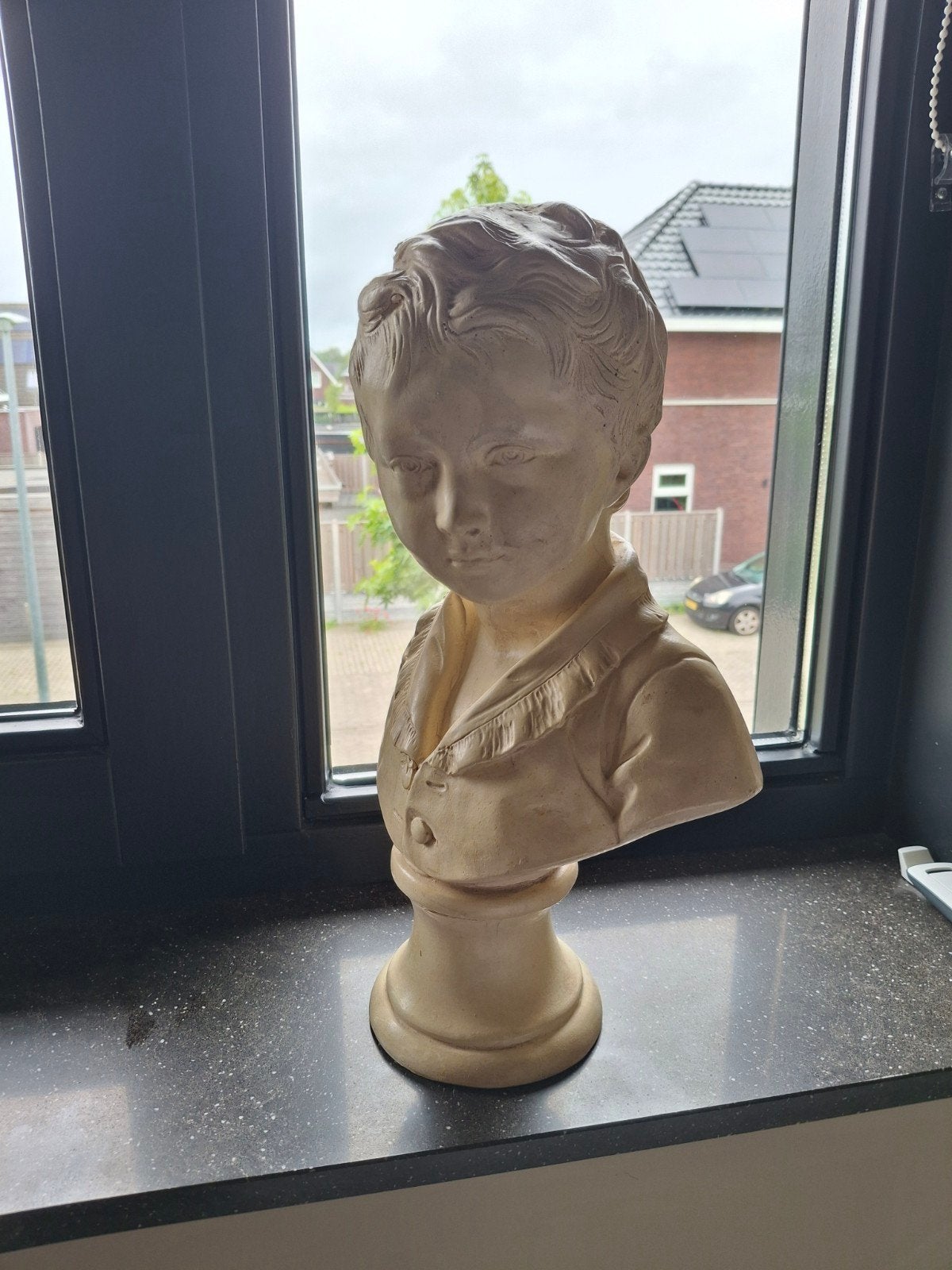 Antieke Buste van een Jongen - Gipsen Sculptuur, Ophalen, Gips, Buste, 20 - 50 cm