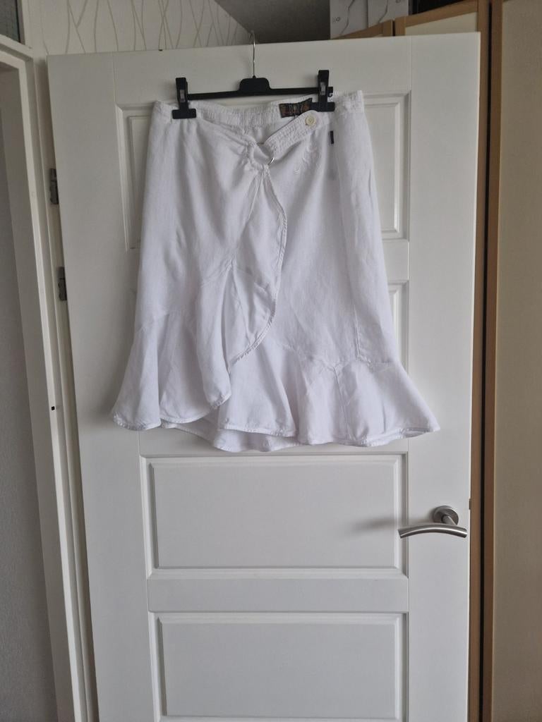 Te koop witte dames overslagrok, maat L, merk Dept., Maat 38/40 (M), Wit, Ophalen of Verzenden, Zo goed als nieuw