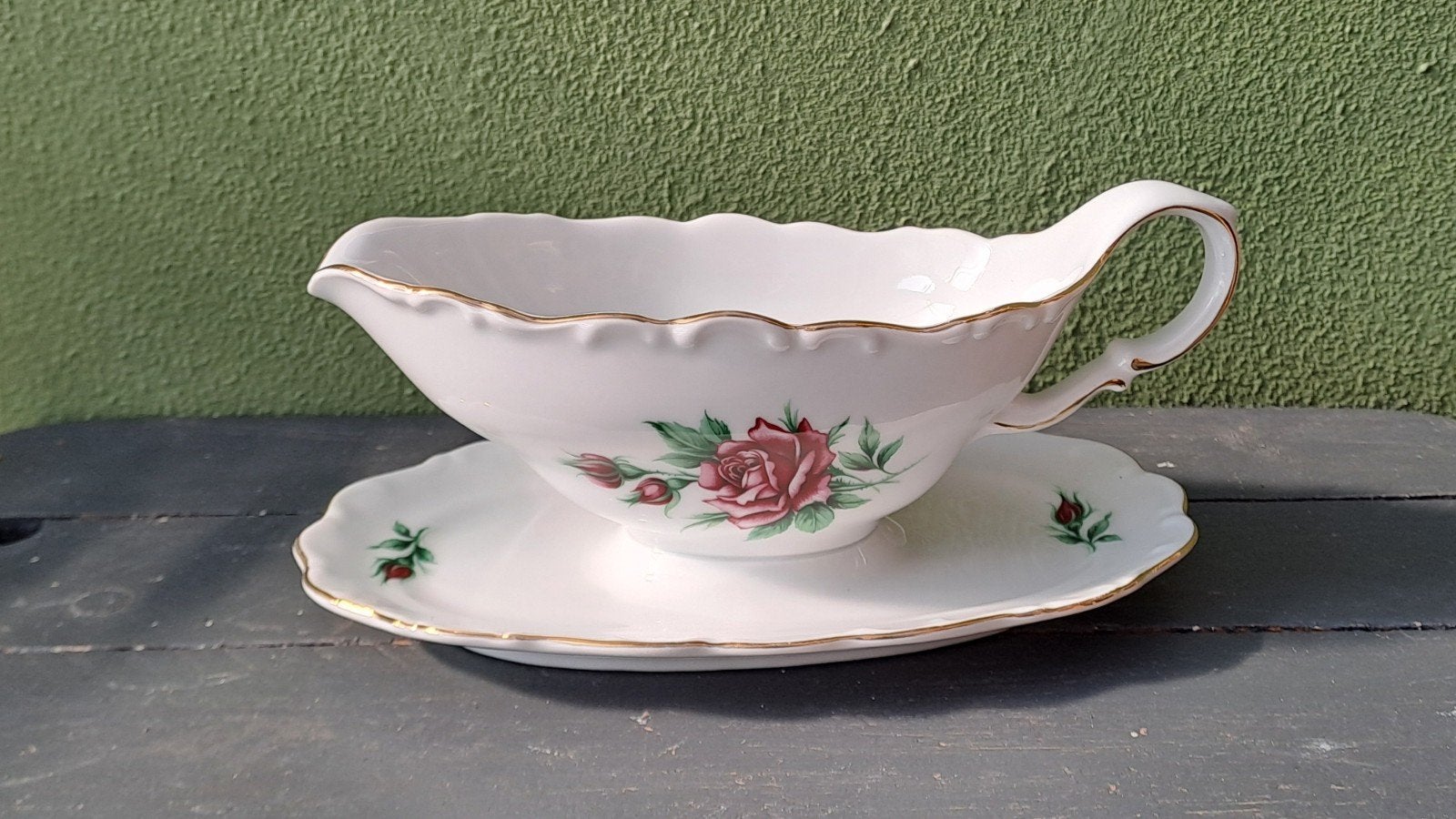 Vintage Schumann Arzberg Bavaria Sauskom met Rozen, Ophalen of Verzenden