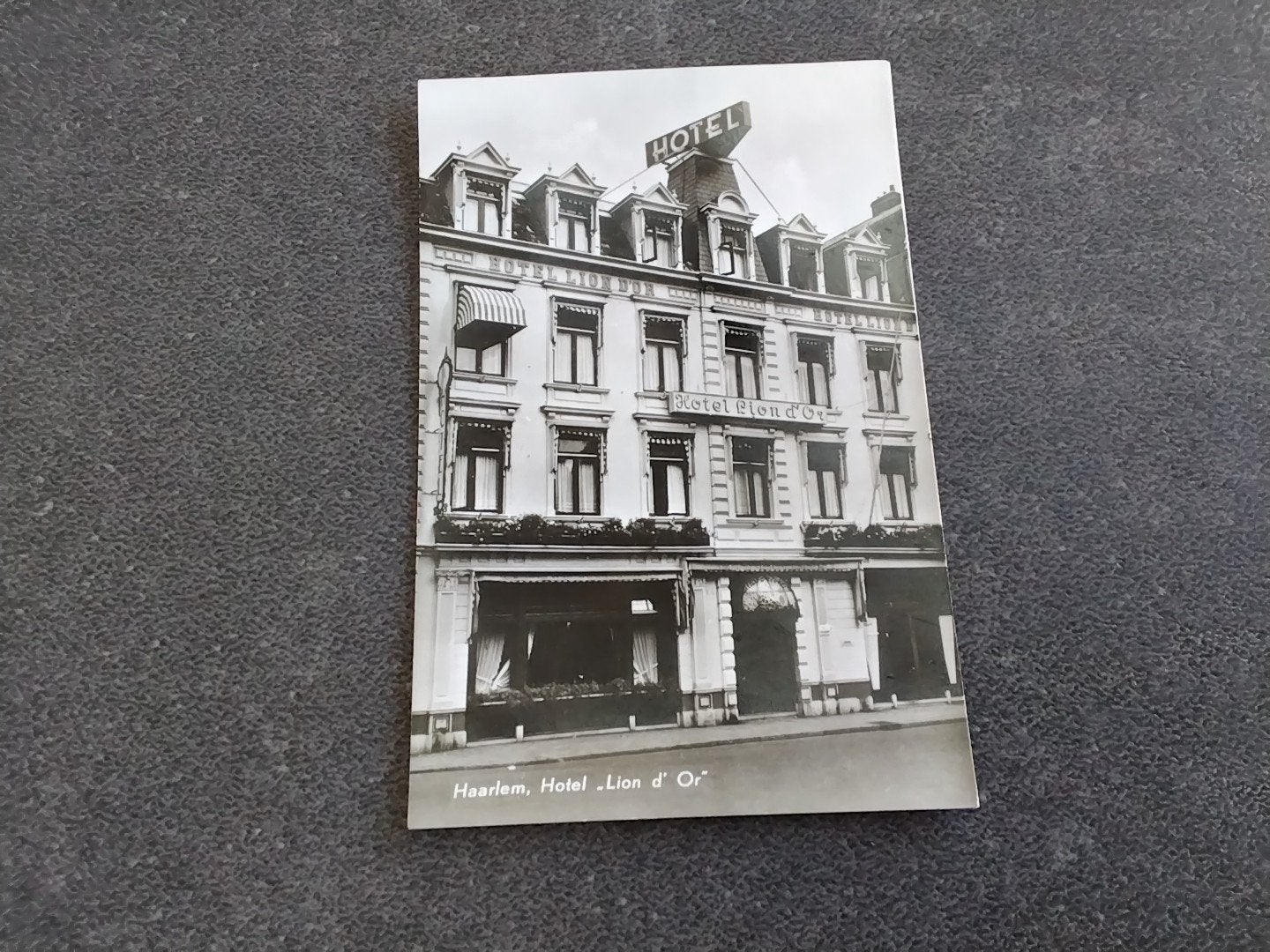 Haarlem Kruisweg Foto Hotel Lion d' Or, Ophalen of Verzenden, 1920 tot 1940, Ongelopen, Noord-Holland