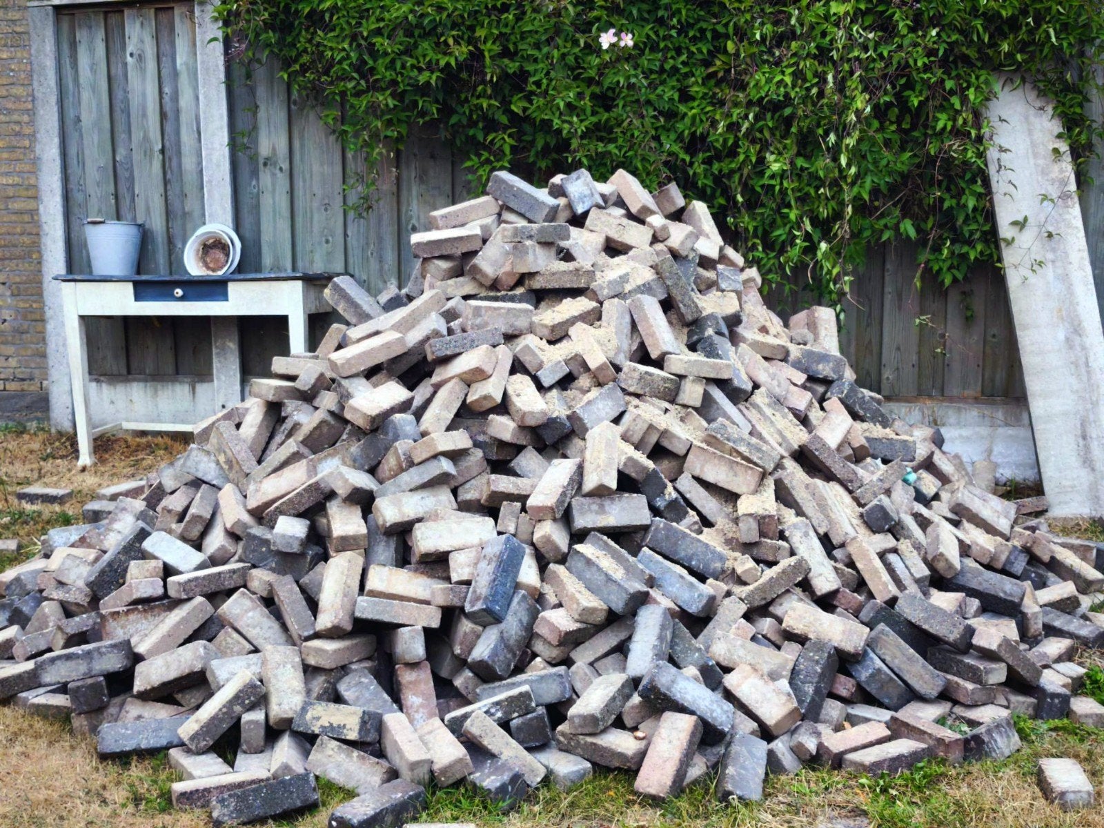 Betonklinkers, Tuin en Terras, Tegels en Klinkers, Ophalen, Gebruikt, Klinkers, 10 m² of meer