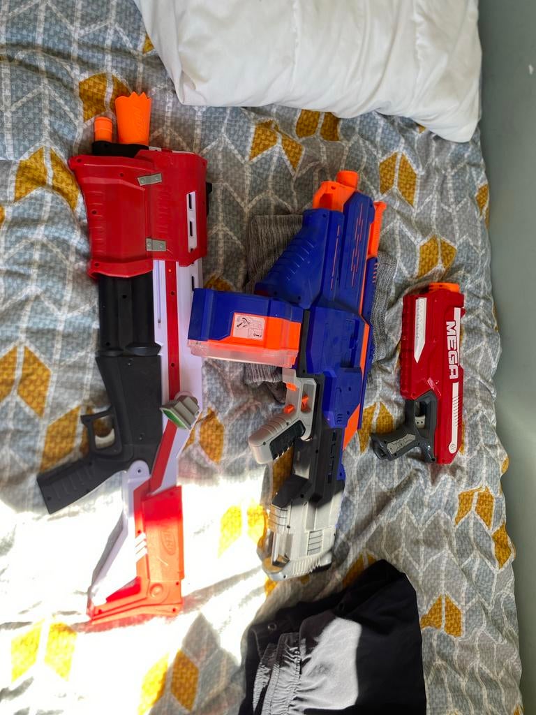 3 Nerf Blasters: TS, Infernus en Mega, Ophalen of Verzenden, Gebruikt