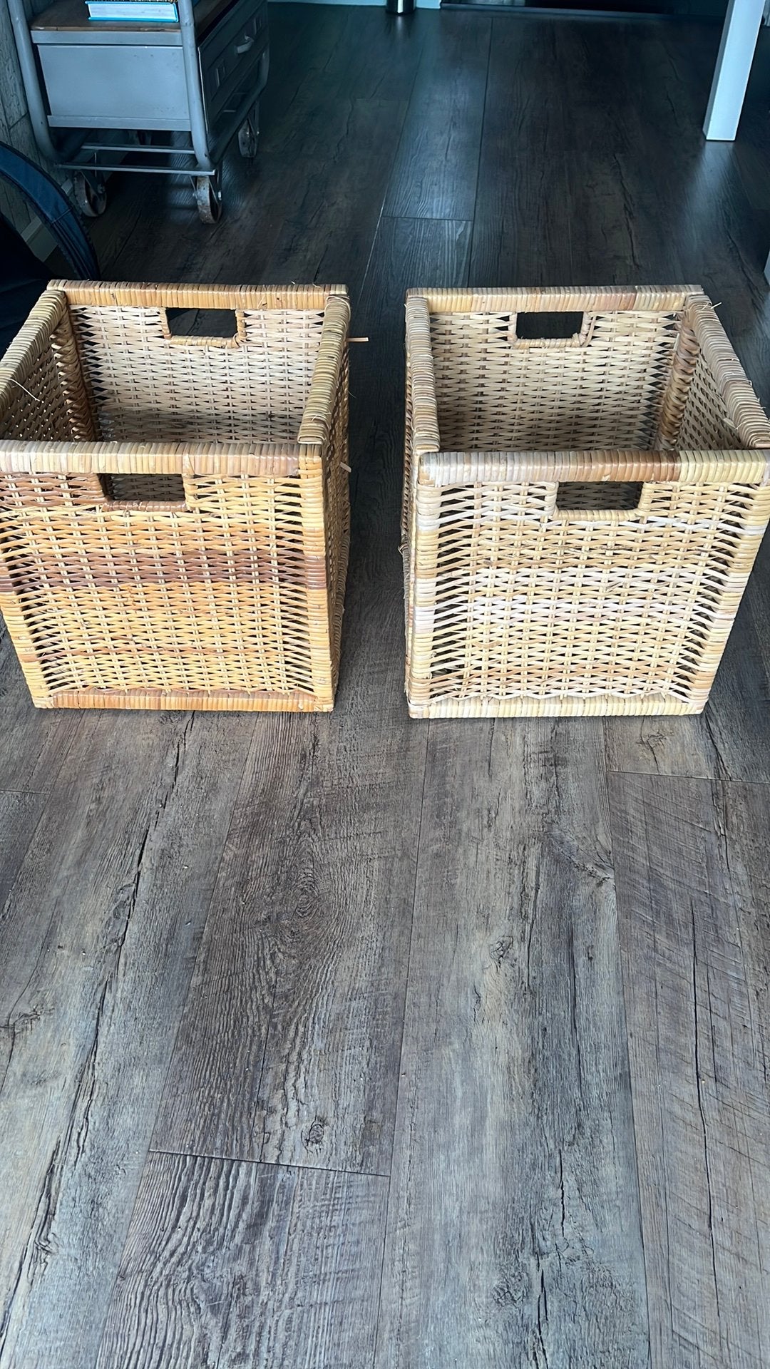 Gratis 2 rieten manden voor Ikea kallax kast, Ophalen, Gebruikt, Rechthoekig, Riet