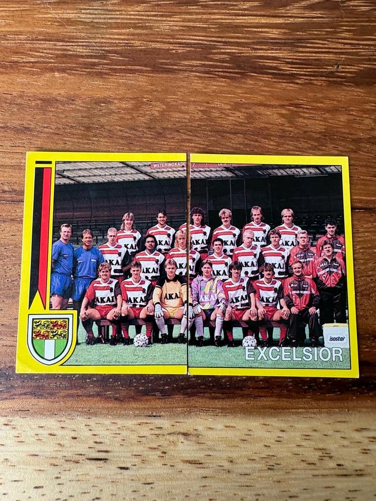 Panini Voetbal 90 Excelsior Teamfoto Sticker, Ophalen of Verzenden, Nieuw, Stickers en Plaatjes