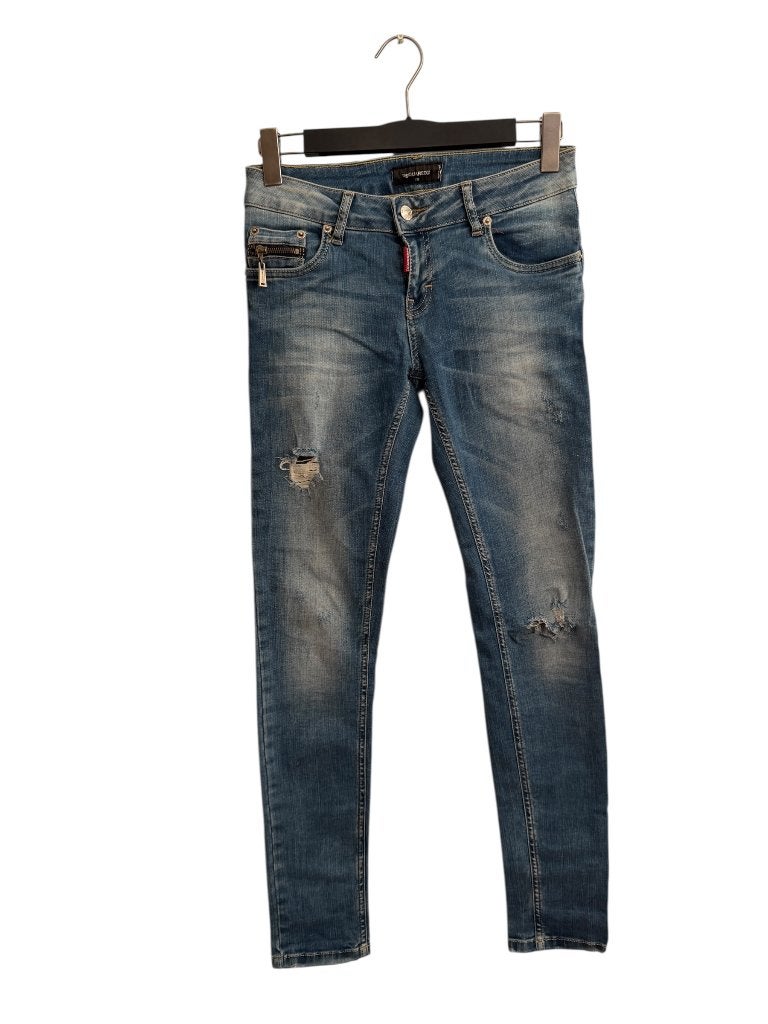 Dsquared spijkerbroek S, Blauw, W32 (confectie 46) of kleiner, Ophalen of Verzenden, Zo goed als nieuw