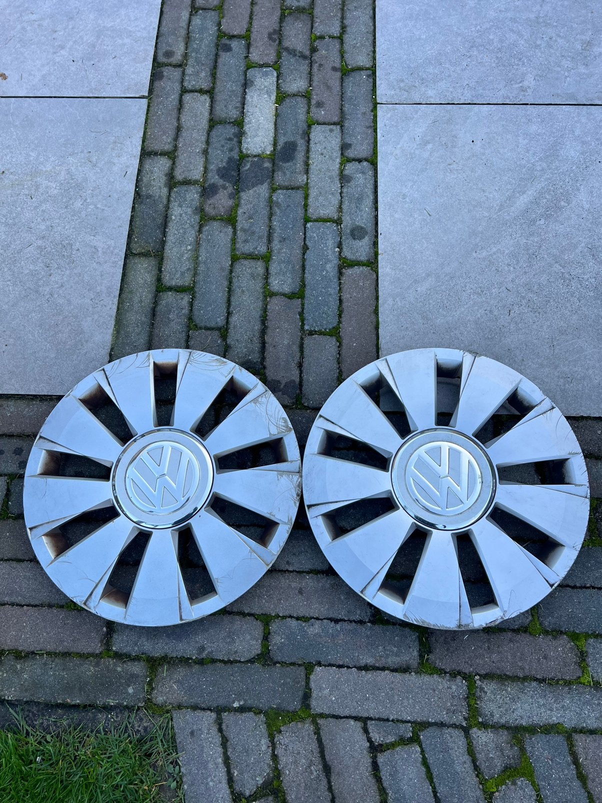 2 originele 14” VW Wieldoppen, Ophalen of Verzenden, Gebruikt