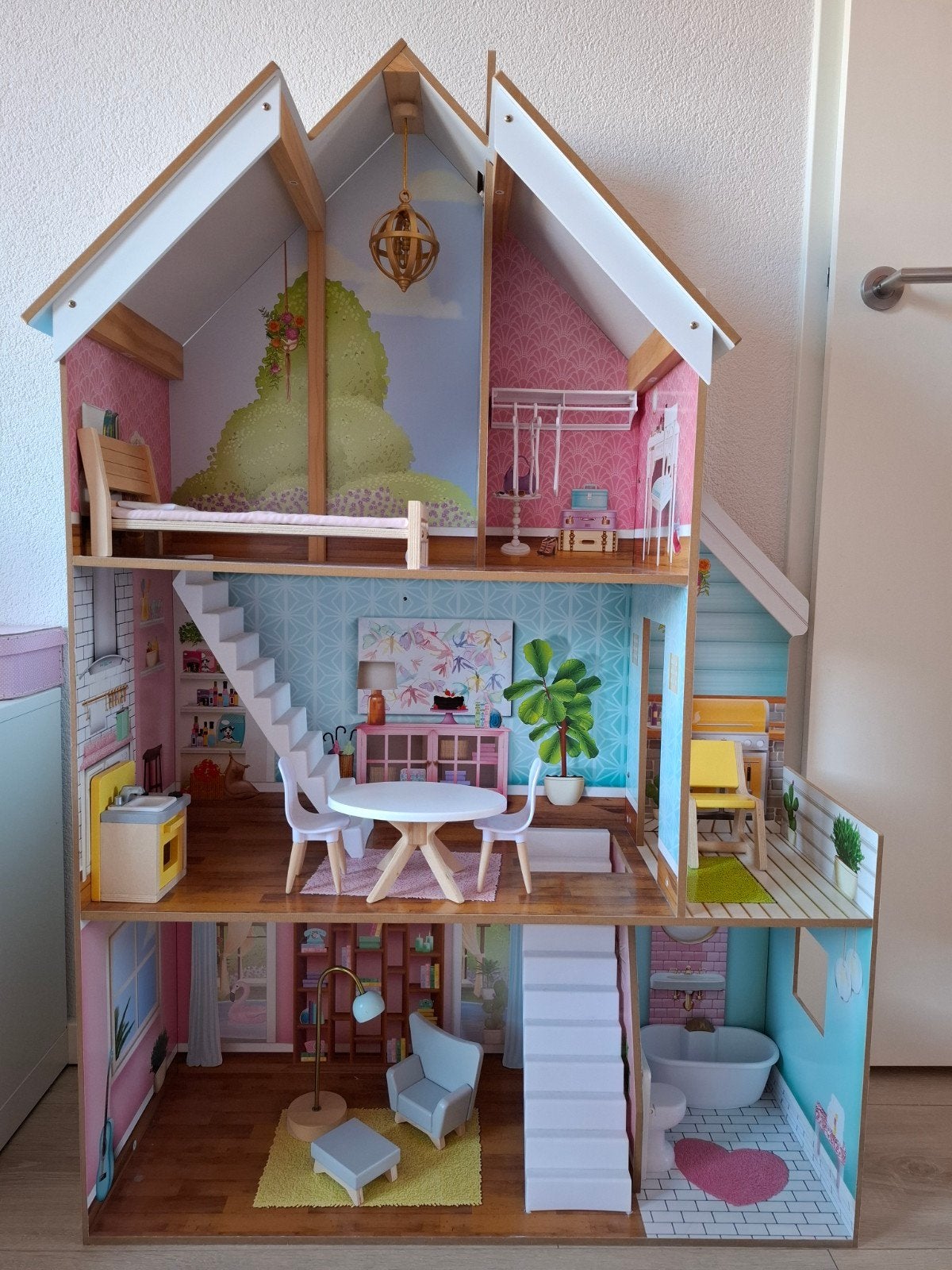Kidkraft juliette houten poppenhuis, Ophalen, Zo goed als nieuw, Poppenhuis