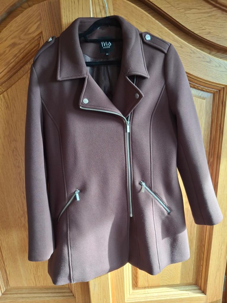 Dames jas SM Mode maat 46 paars, Paars, Maat 46/48 (XL) of groter, Gedragen, SM Mode
