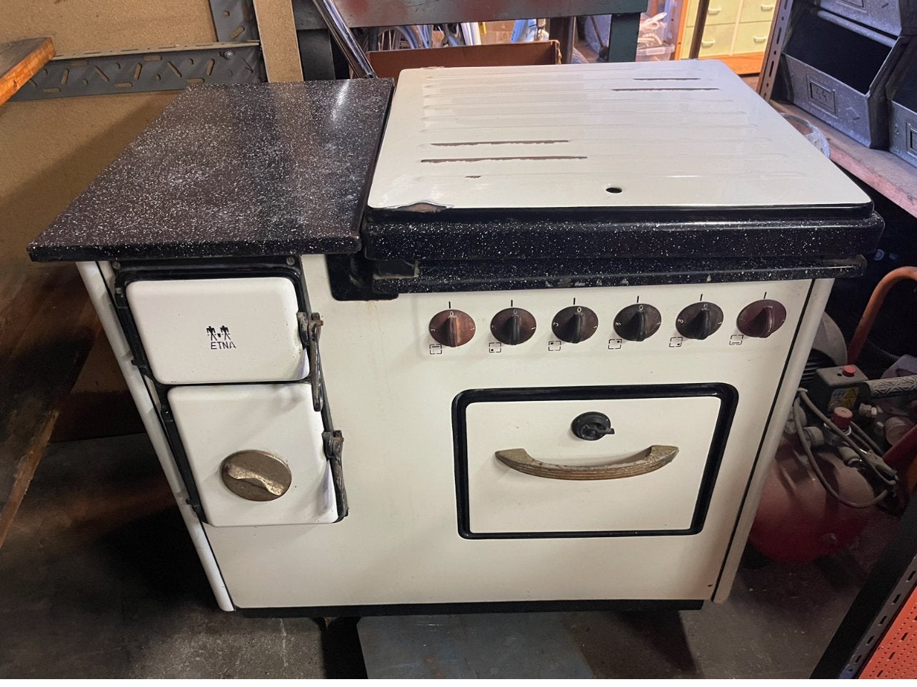 Antiek vintage Etna kooktoestel fornuis elektrisch koken, Ophalen, Gebruikt, Elektrisch, Vrijstaand