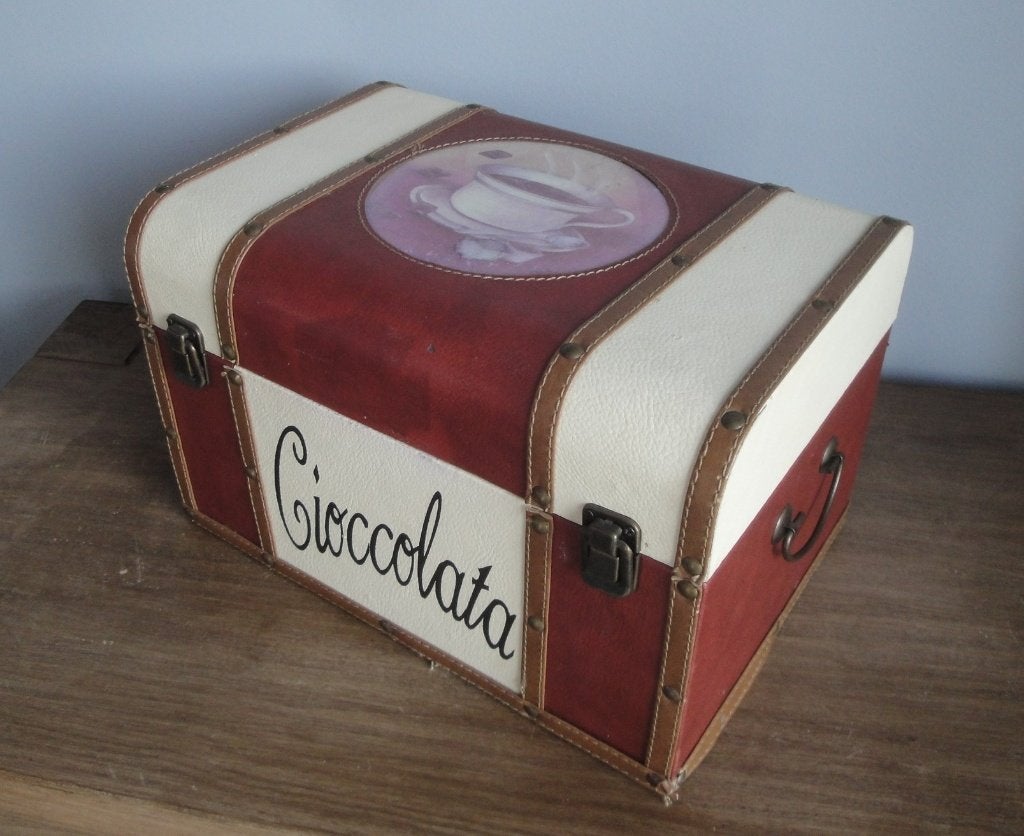 LEUK VINTAGE KOFFERTJE - "CIOCCOLATA", Minder dan 50 cm, Gebruikt, Overige materialen, Minder dan 50 cm