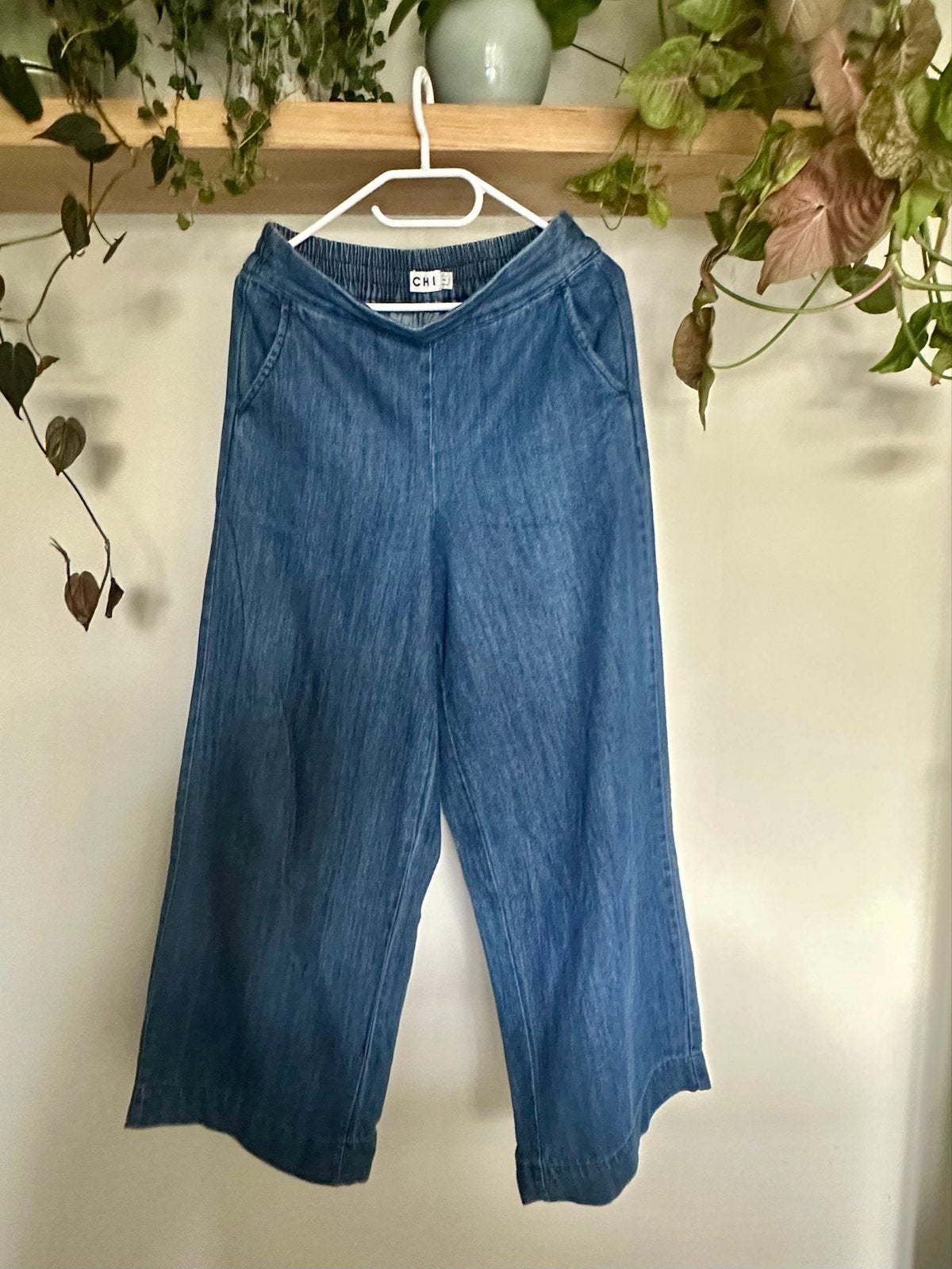 ICHI denim culotte / soepelvallende wide leg broek - Maat 36, Kleding | Dames, Broeken en Pantalons, Blauw, Ophalen of Verzenden