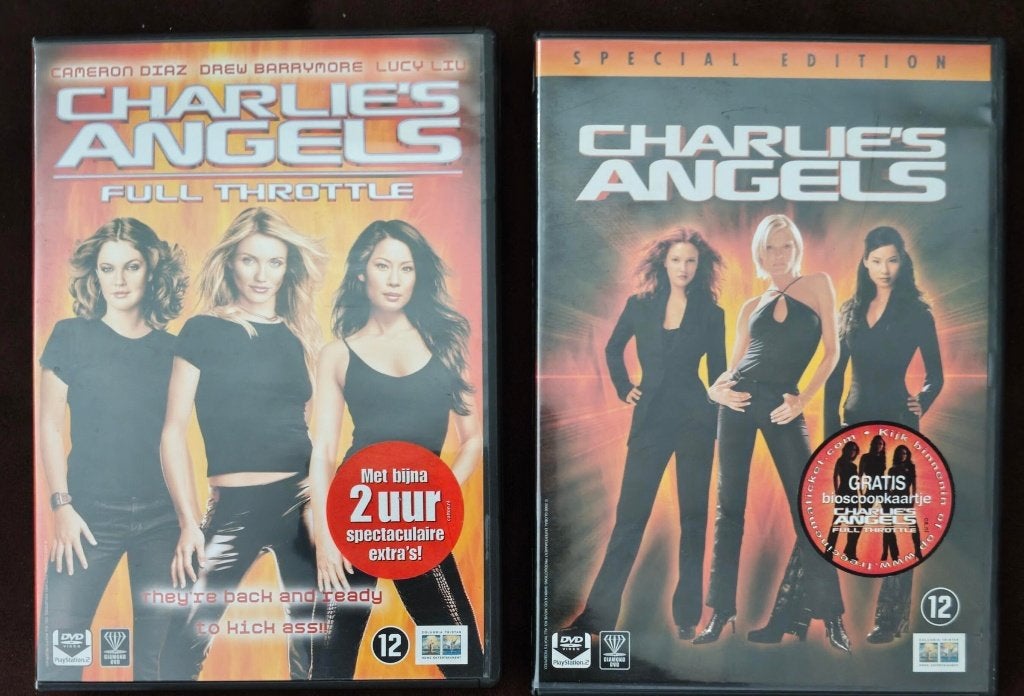 2 DVD's Charlie's Angels, Vanaf 12 jaar, Ophalen of Verzenden, Zo goed als nieuw