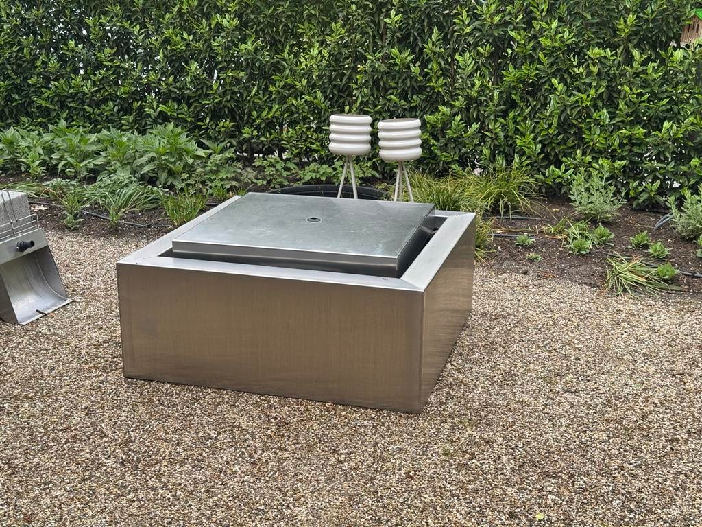 Modern RVS Watertafel/ornament voor Tuin of Terras, Ophalen, Gebruikt, Rvs, Waterornament