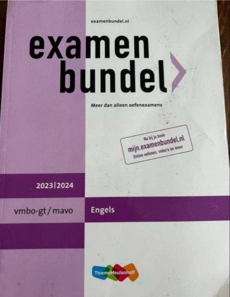 Examenbundel Engels VMBO-GT/MAVO 2023-2024 ThiemeMeulenhoff, Ophalen of Verzenden, Gelezen, VMBO, Engels