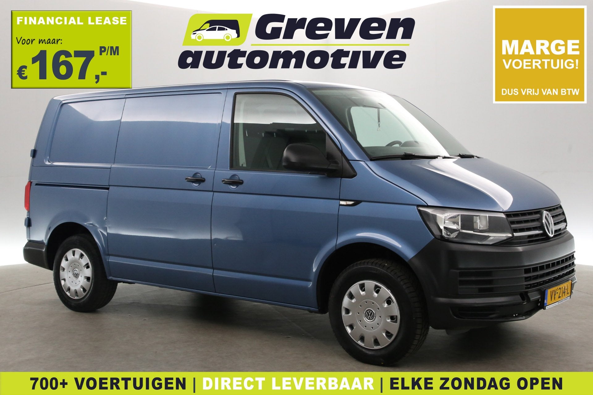 Volkswagen Transporter 2.0 TDI L1H1 | Marge | Airco | 3 Zits, Auto's, Voorwielaandrijving, Euro 5, Gebruikt, 4 cilinders