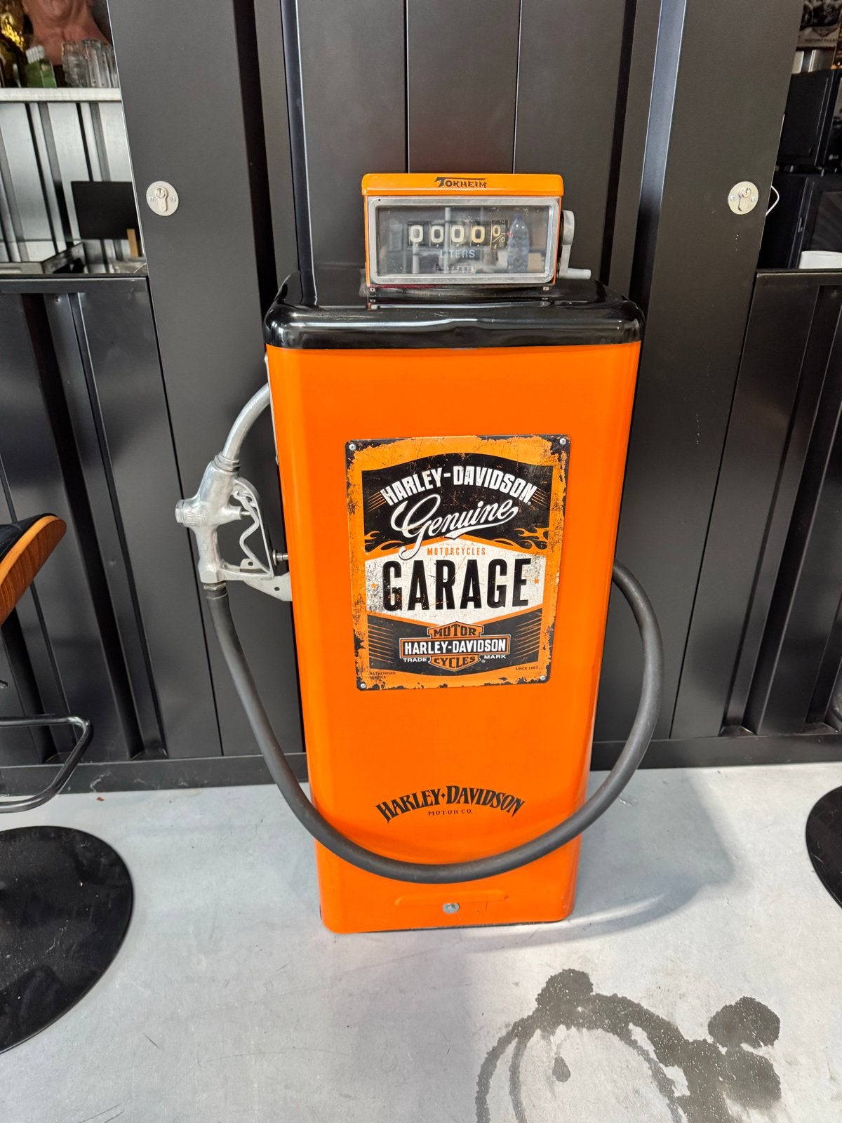 Tokheim benzinepomp Harley-Davidson decoratie, Ophalen of Verzenden