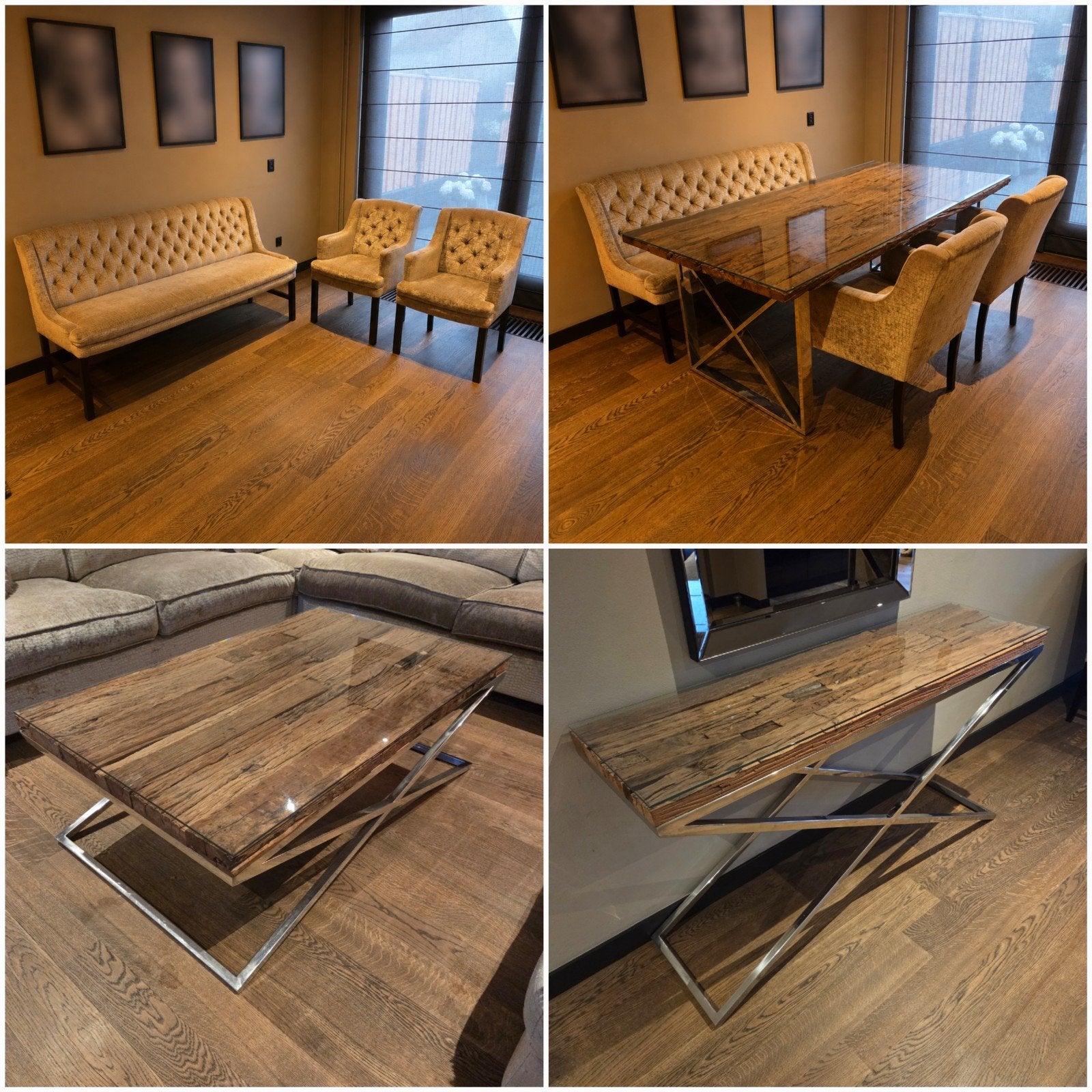 Eettafel (Kensignton / Erik Kuster / Richmond Interiors), Ophalen, Glas, 100 tot 150 cm, 200 cm of meer