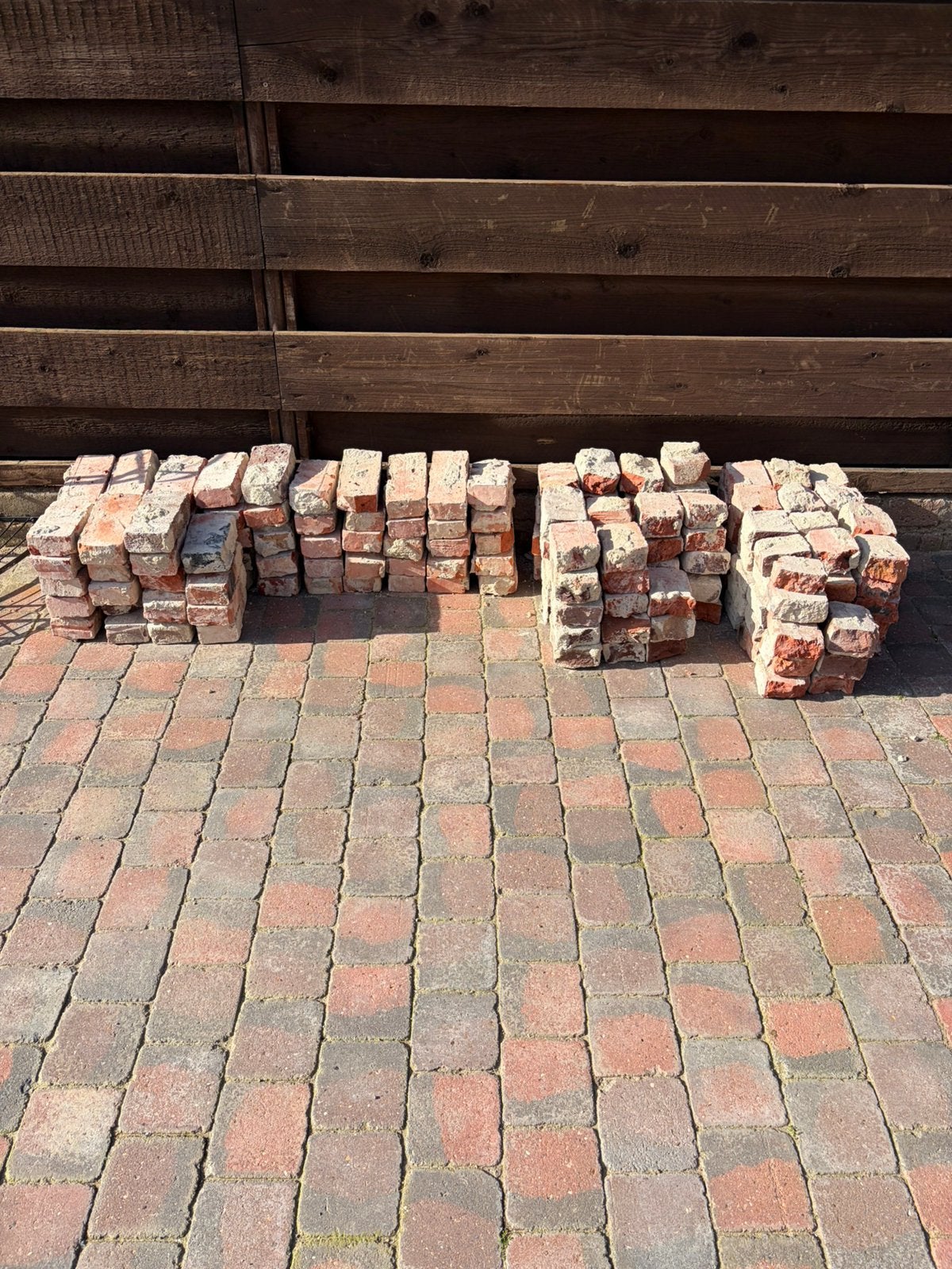 Veldbrandstenen, ca 100 heel en 100 half, Ophalen, Gebruikt, Bakstenen