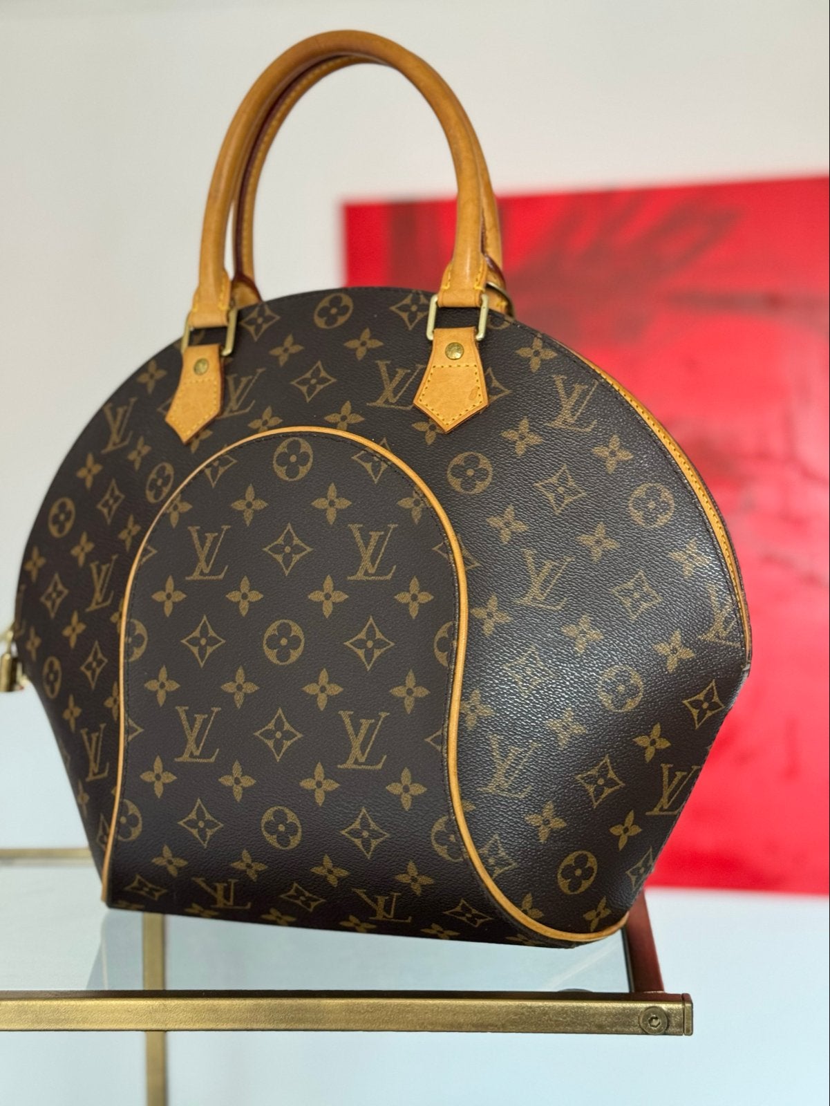 Louis Vuitton Monogram Ellipse MM Handtas, Sieraden, Tassen en Uiterlijk, Verzenden, Gebruikt, Bruin, Handtas