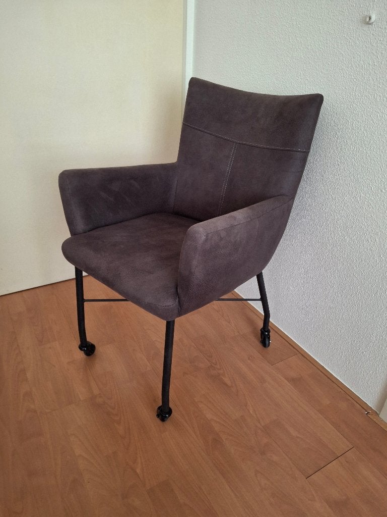 Kuipstoelen, Huis en Inrichting, Ophalen, Zo goed als nieuw, Bruin, Leer