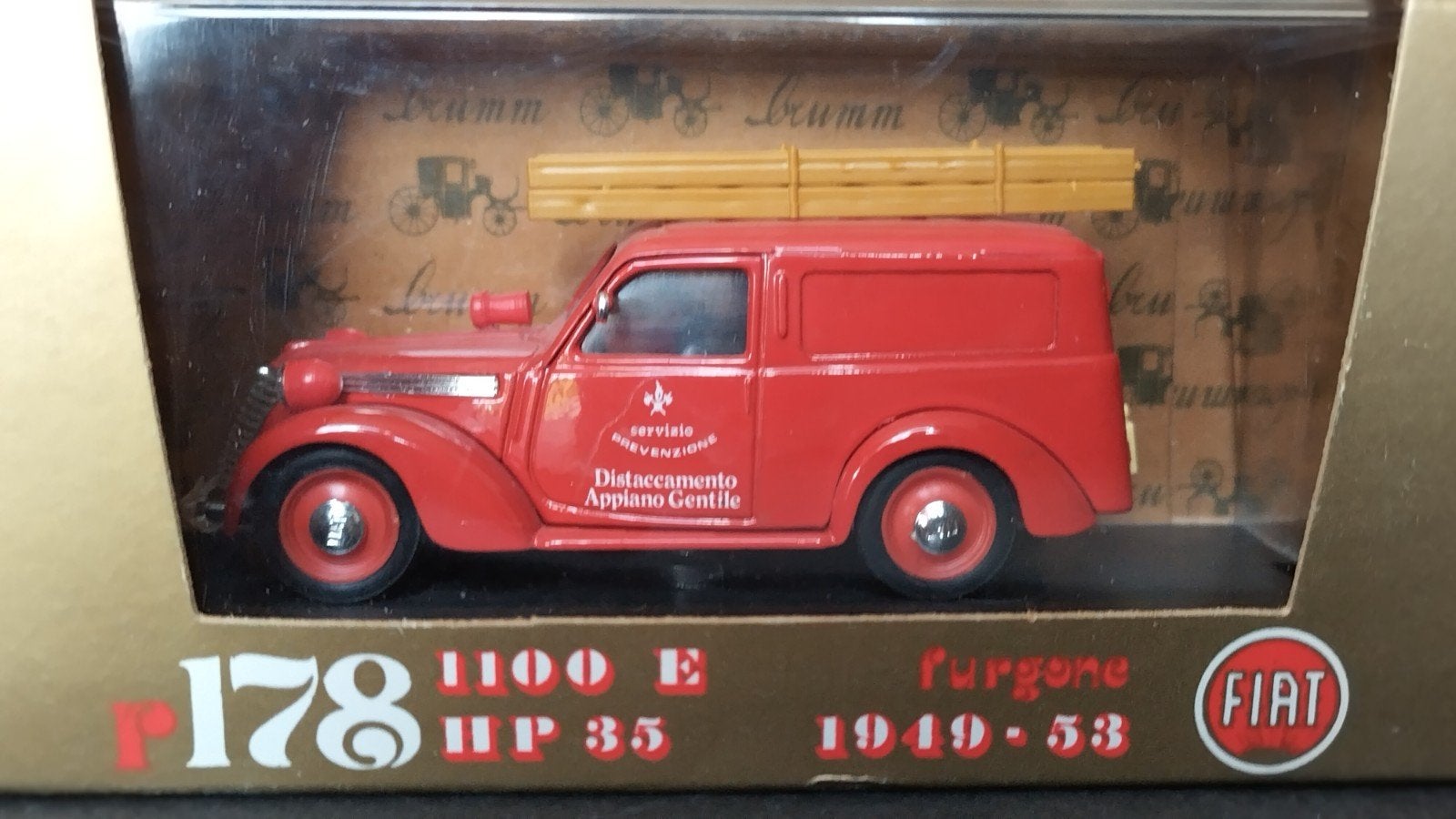 Fiat 1100 E furgone Brandweer 1:43 Brumm Pol, Hobby en Vrije tijd, Modelauto's | 1:43, Overige merken, Auto, Verzenden, .