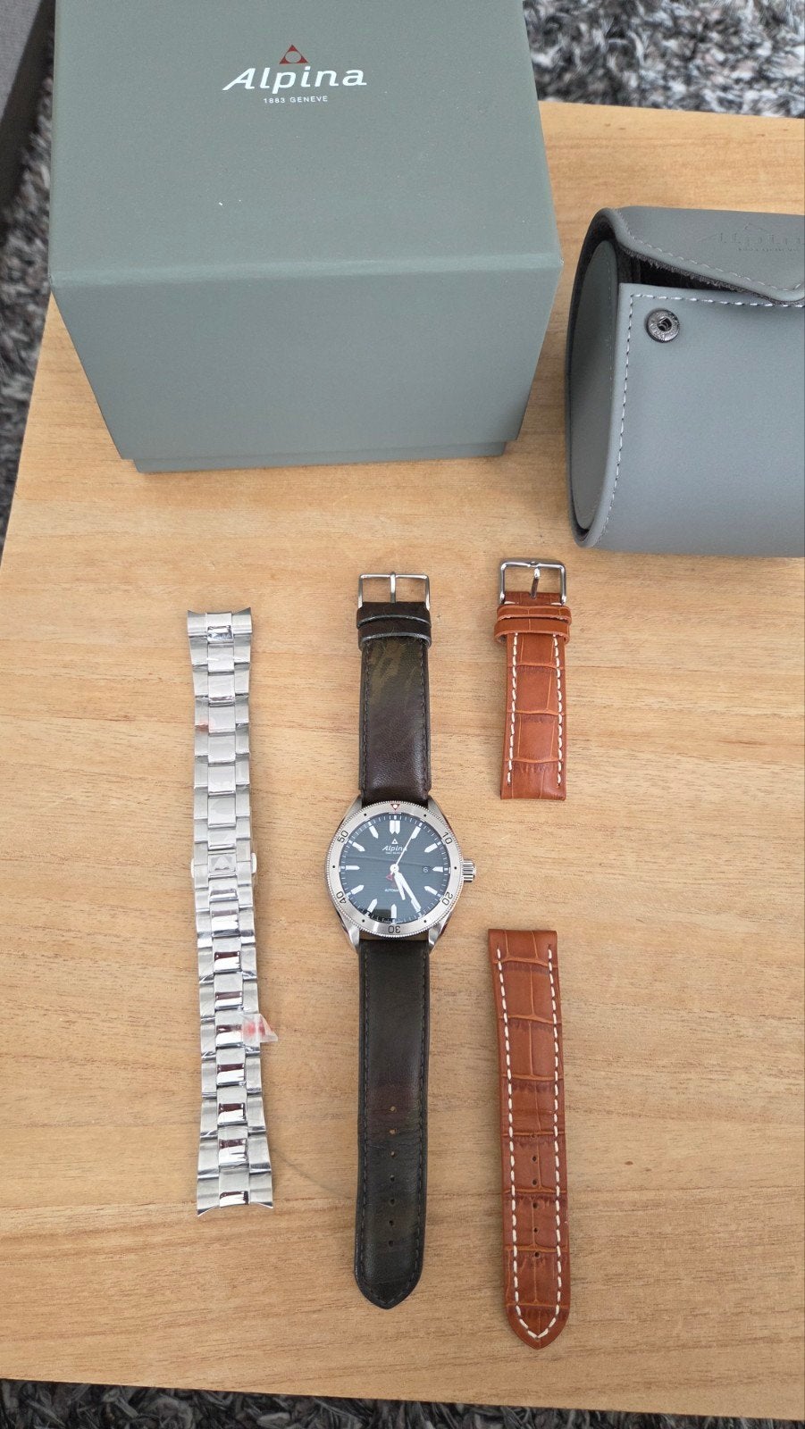 Alpina alpiner automatic 4, Ophalen of Verzenden, Nieuw, Leer, Overige merken