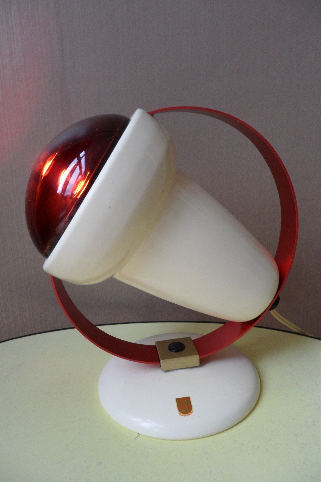 Philips Infraphil warmtelamp, Charlotte Perriand, vintage, Gebruikt, Ophalen of Verzenden, Philips, Verstelbaar