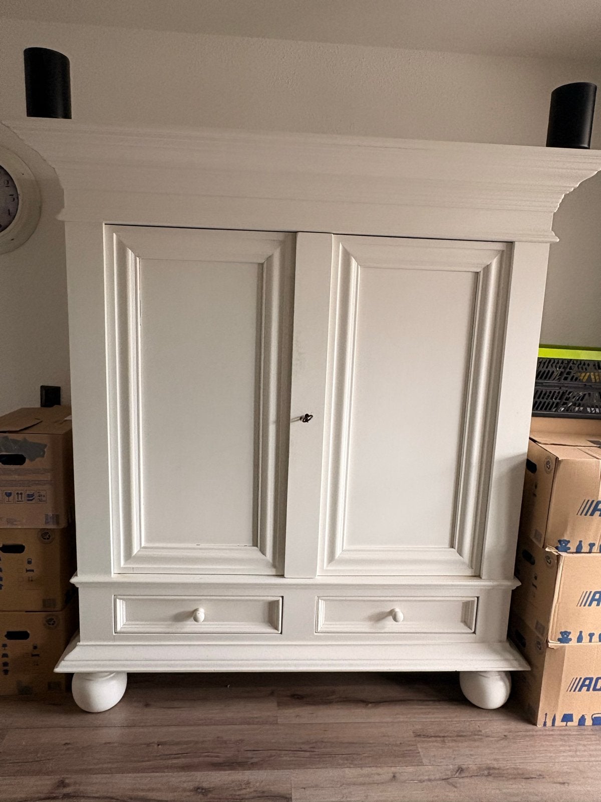 Gratis kast 195x155x55 cm, Ophalen, Gebruikt, Met lade(s), 150 tot 200 cm