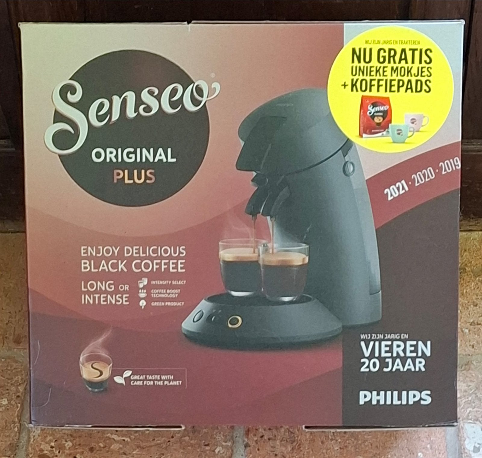 Nieuwe Senseo Original Plus grijs/zwart + accessoires, Witgoed en Apparatuur, Koffiezetapparaten, Ophalen, Koffiepads en cups