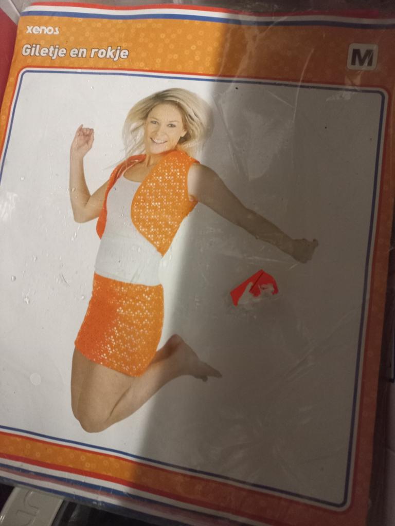 Oranje Giletje en Rokje - Maat M 2x, Maat 38/40 (M), Xenos, Nieuw, Kleding