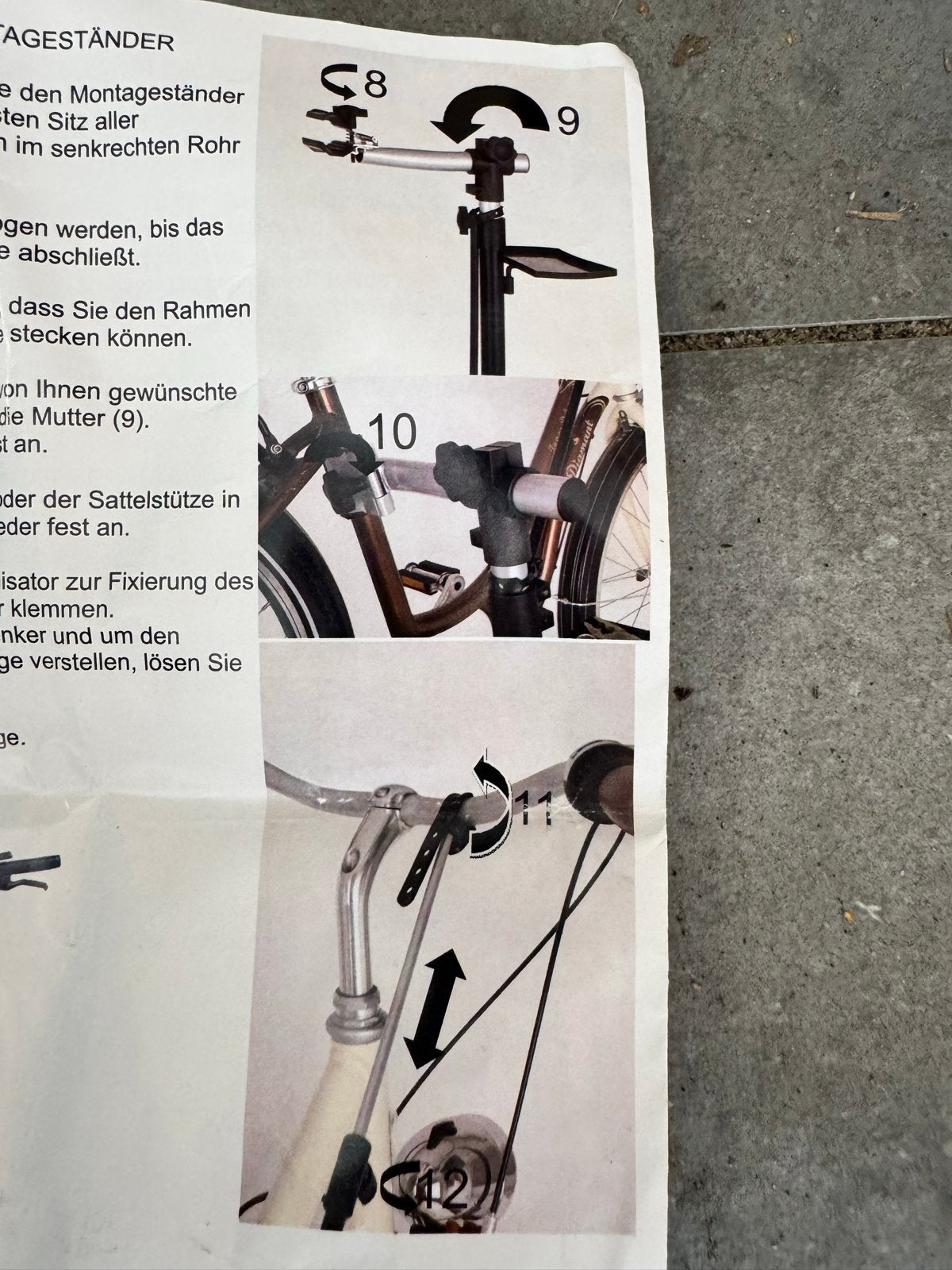 Fiets Montagestandaard - 1 Poot Stuk, Ophalen of Verzenden, Gebruikt, Overig gereedschap