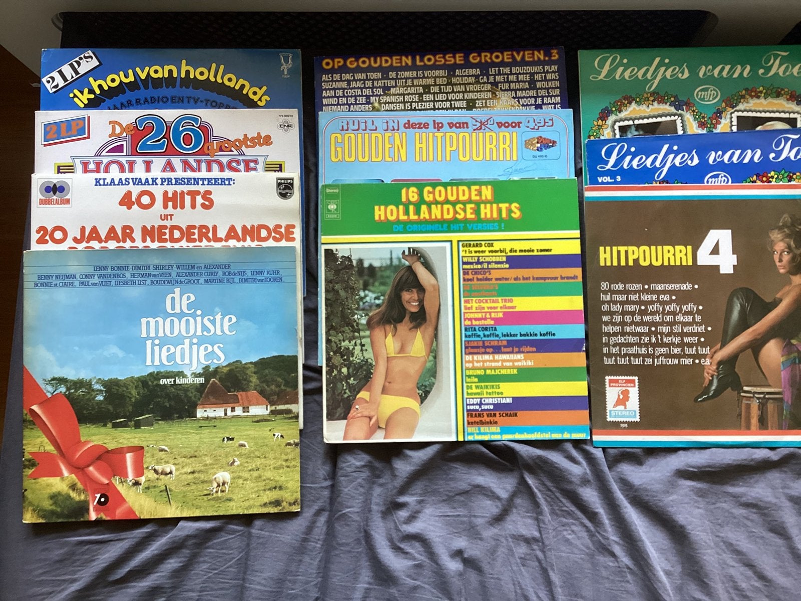10 Nederlandstalige lp’s waarvan 4 dubbel lp’s, Ophalen, Gebruikt