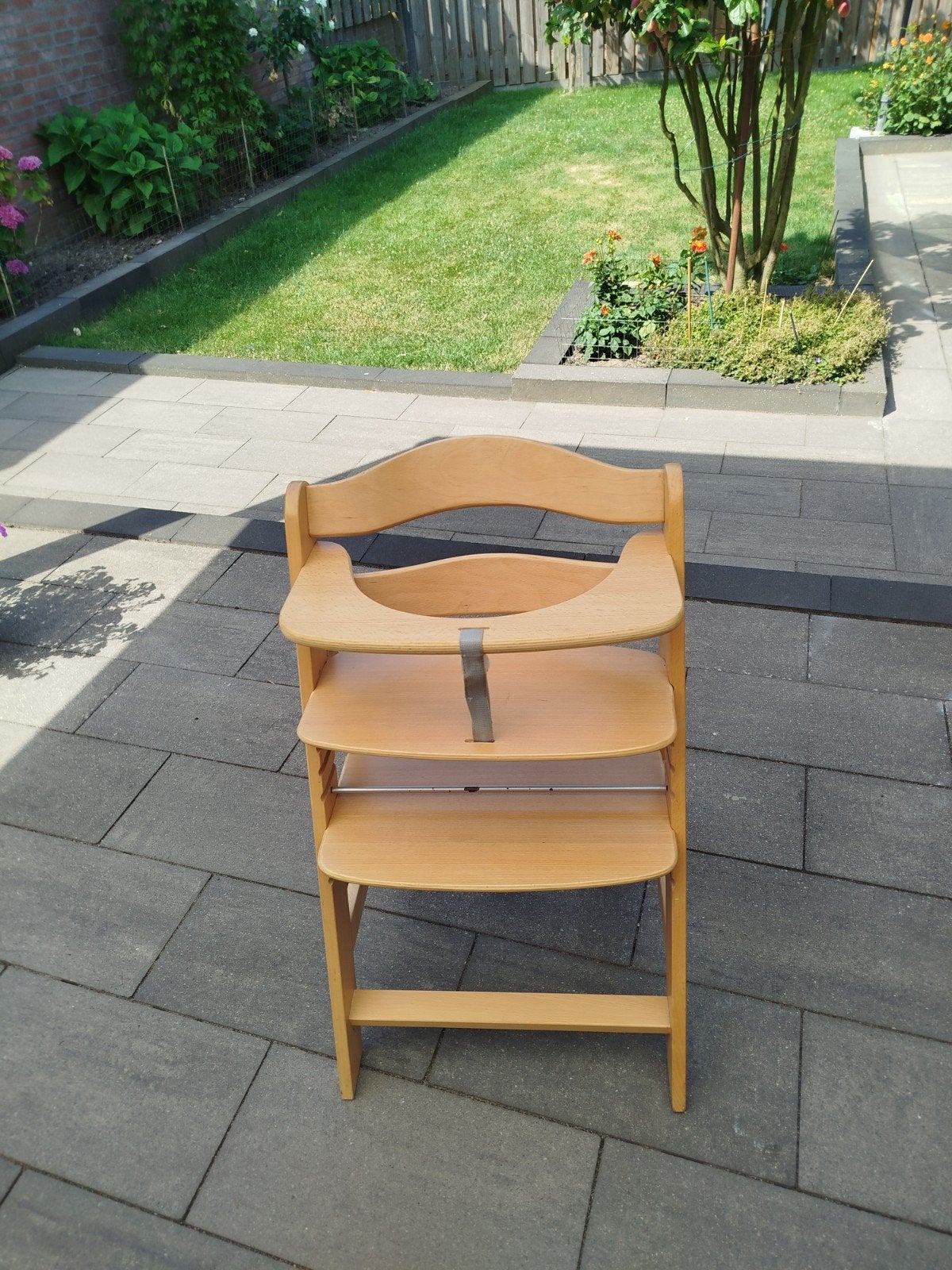 Triptrap Houten meegroeistoel met gordel, Ophalen, Gebruikt, Meegroeistoel, Gordel(s)