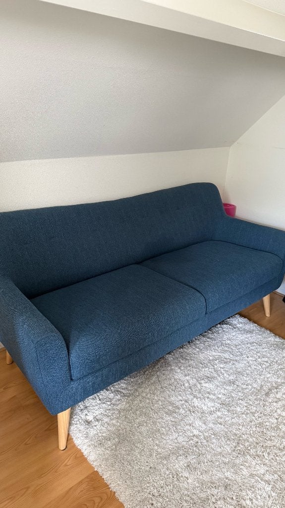 Bankje, kleur blauw, Ophalen, Gebruikt, 150 tot 200 cm, Tweepersoons