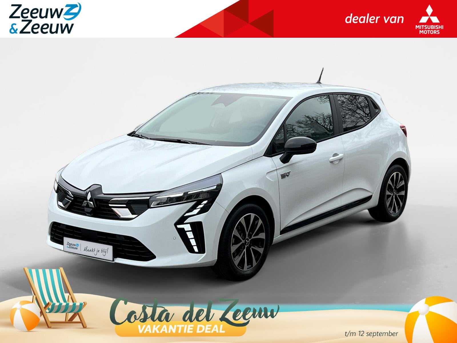 Mitsubishi Colt 1.6 HEV Intense | 4.500 EURO KORTING | 8 JAA, Stof, Met garantie (alle), Origineel Nederlands, Bedrijf