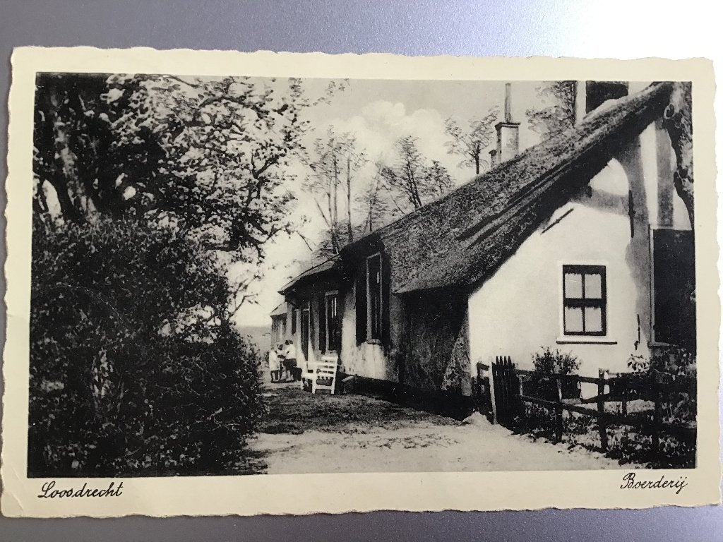 Oude ansichtkaart Loosdrecht Boerderij 1934, Verzamelen, Ophalen of Verzenden, 1920 tot 1940, Gelopen, Utrecht