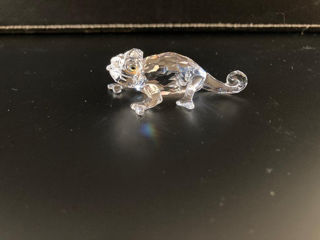 Swarovski Kameleon, Verzamelen, Swarovski, Zo goed als nieuw, Figuurtje, Ophalen of Verzenden