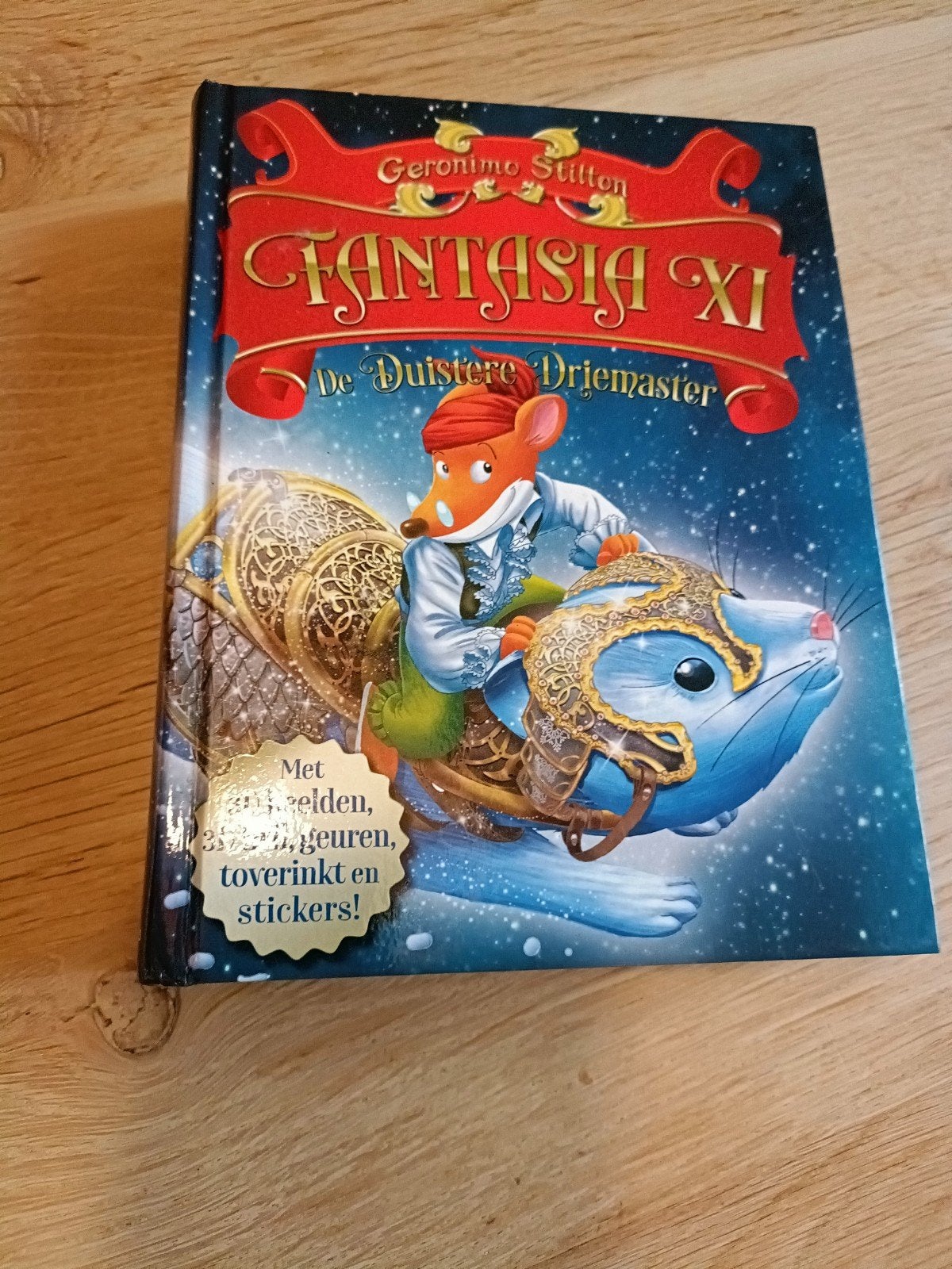 Geronimo Stilton Fantasia XI: De Duistere Driemaster, Ophalen of Verzenden, Zo goed als nieuw, Geronimo Stilton, Sprookjes
