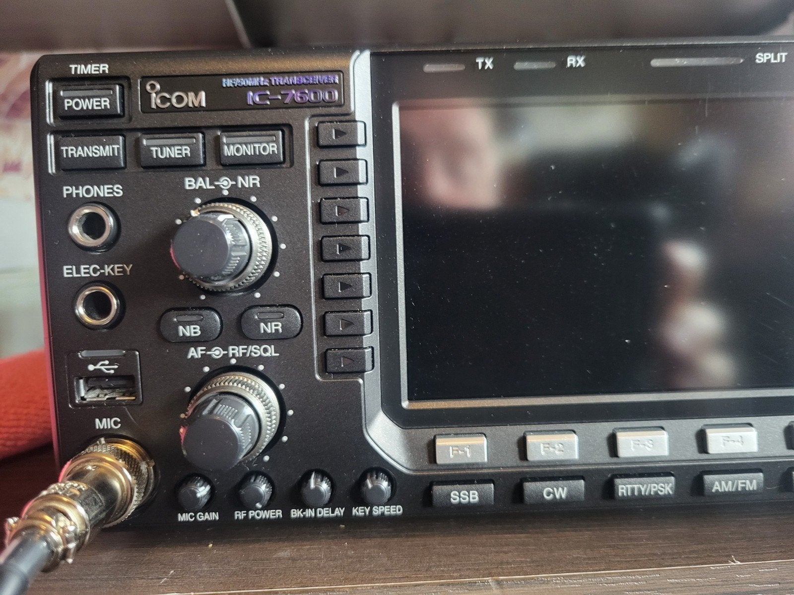 zgan icom 7600+sm50+sp41,inruil mogelijk, Ophalen, Zo goed als nieuw, Zender en Ontvanger