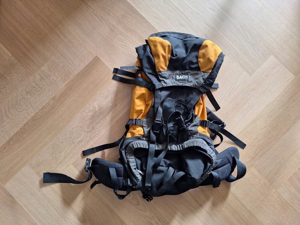 Bach rugtas geel-zwart - perfect voor backpackers/wereldreis, Ophalen of Verzenden, Gebruikt, Overige merken