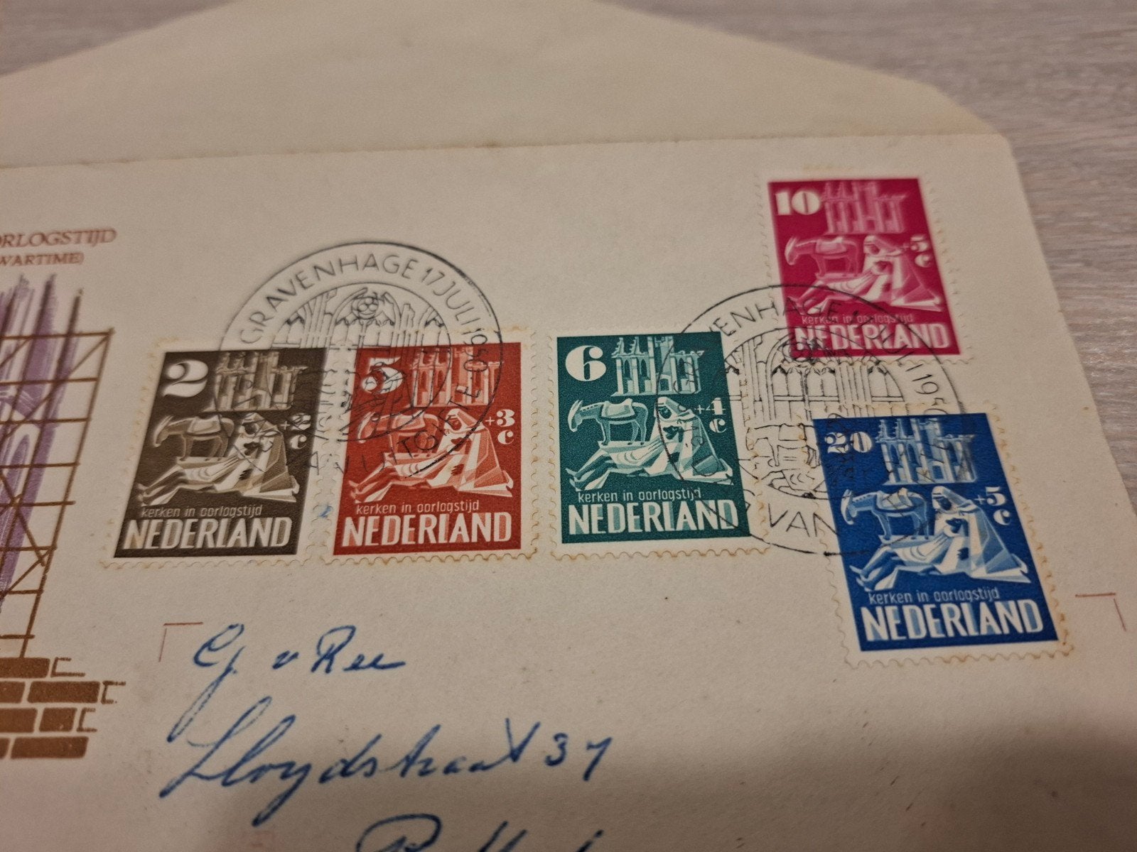 Ned. FDC. E2 pracht exemplaar., Verzenden, Beschreven, Nederland