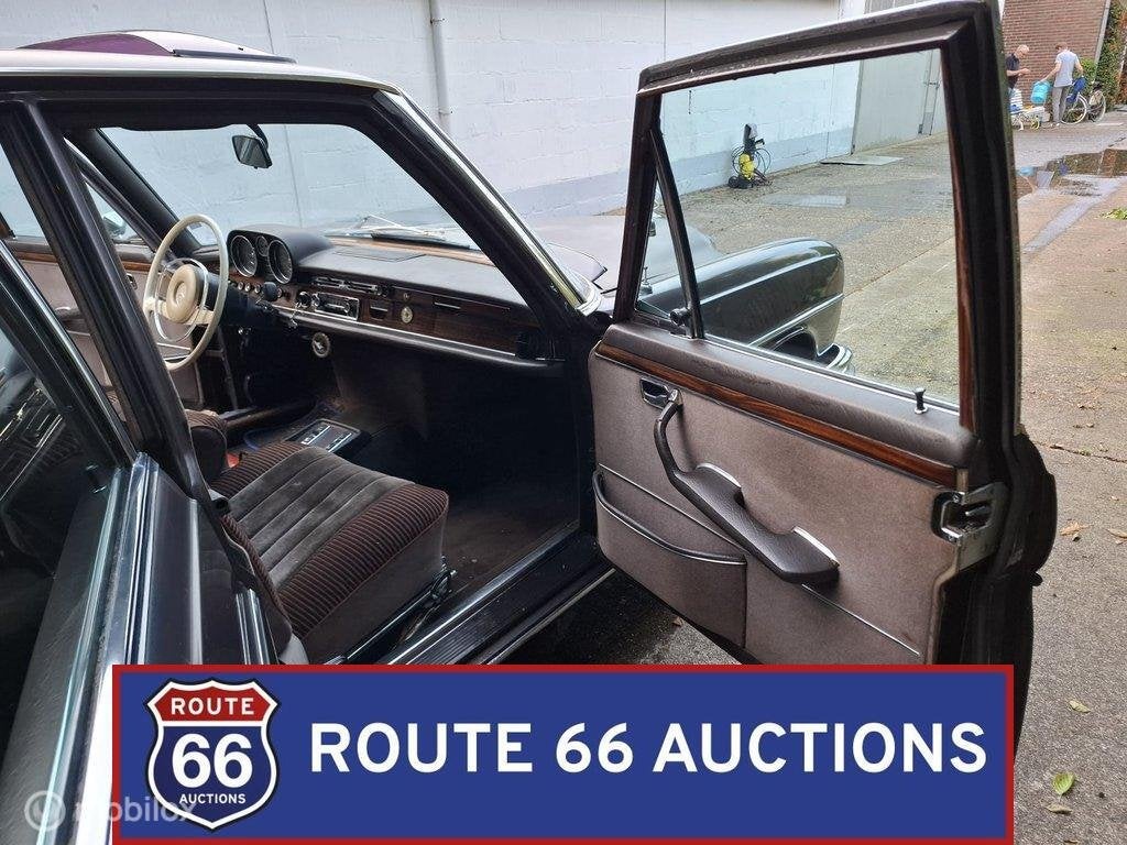 Mercedes-Benz 300 SEL | 1972 | Route 66 Auctions, Auto's, Overige carrosserieën, Zwart, Mercedes-Benz, Bedrijf