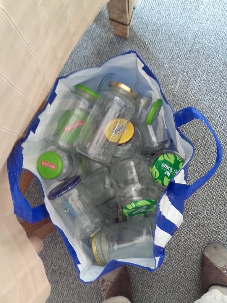 glazen potten voor  inmaken (2de hands. leeg) GRATIS, Ophalen, Met deksel, Pot, Bus of Blik, Glas