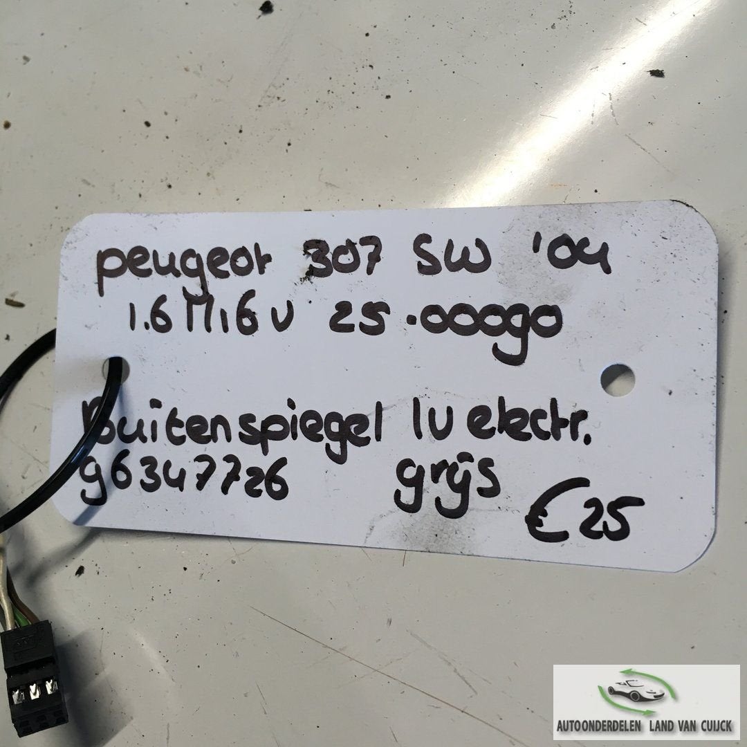 Peugeot 307 sw 1.6 16v 2500090   Buitenspiegel elektr bed. L, Gebruikt, -, -, Ophalen of Verzenden