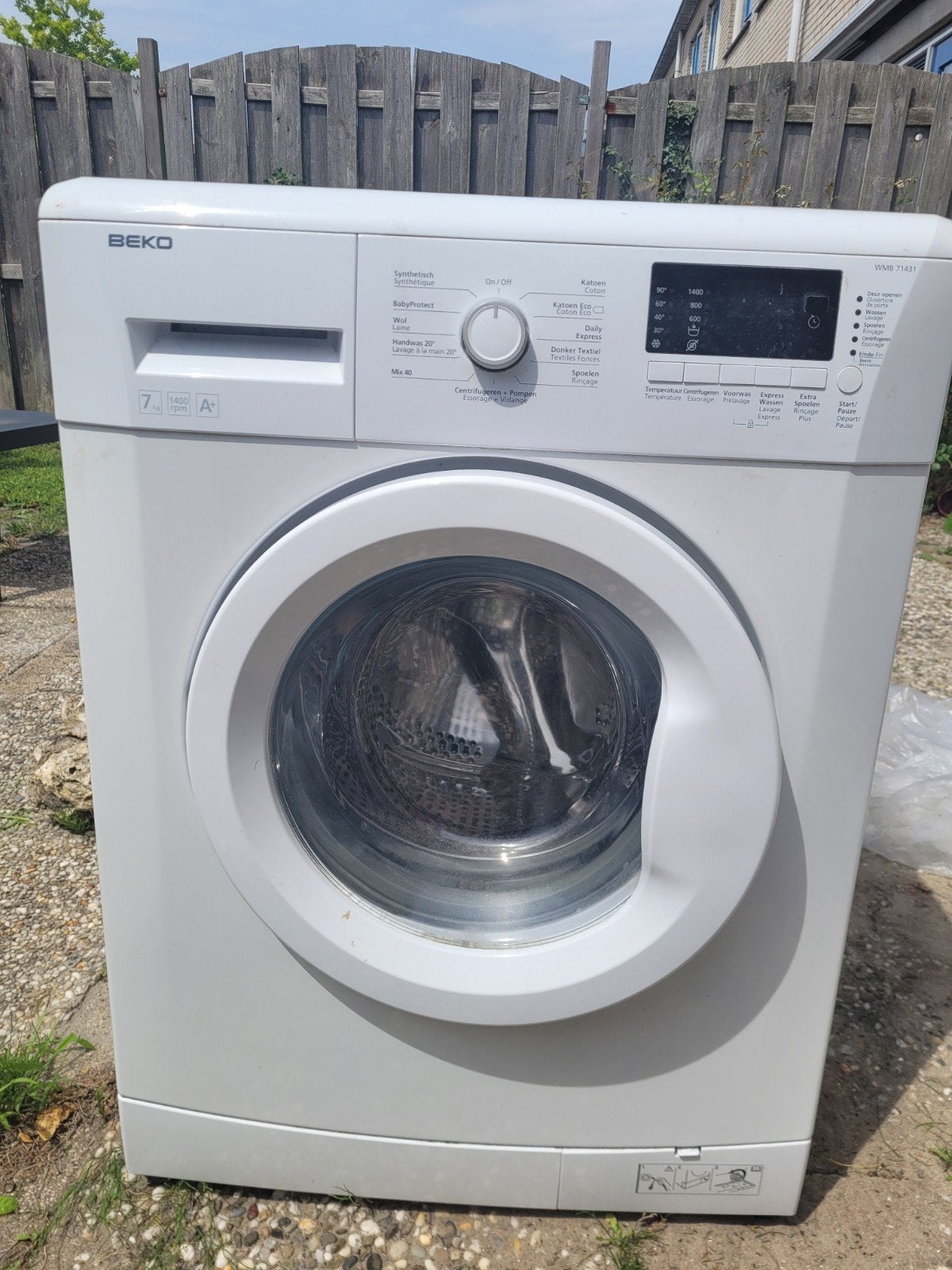 Beko WMB 71431 Wasmachine 7kg 1400 toeren A+, Ophalen, Gebruikt, 85 tot 90 cm, 1200 tot 1600 toeren