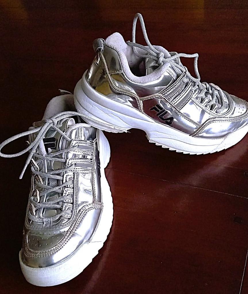 Fila zilveren sneakers maat 39, Overige kleuren, Verzenden, Fila, Sneakers of Gympen