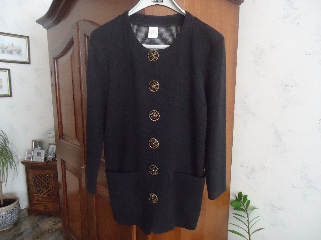 Een vintage Dames Pak., Maat 38/40 (M), Kostuum of Pak, Zwart, Ophalen of Verzenden