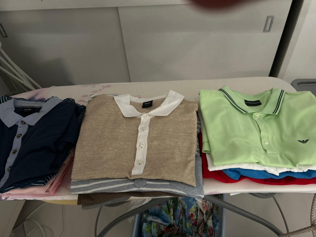 12 Polo's Armani, Boss, Lacoste, Ted Baker, Iceberg maat 48/, Ophalen of Verzenden, Gedragen, Maat 48/50 (M), Overige kleuren