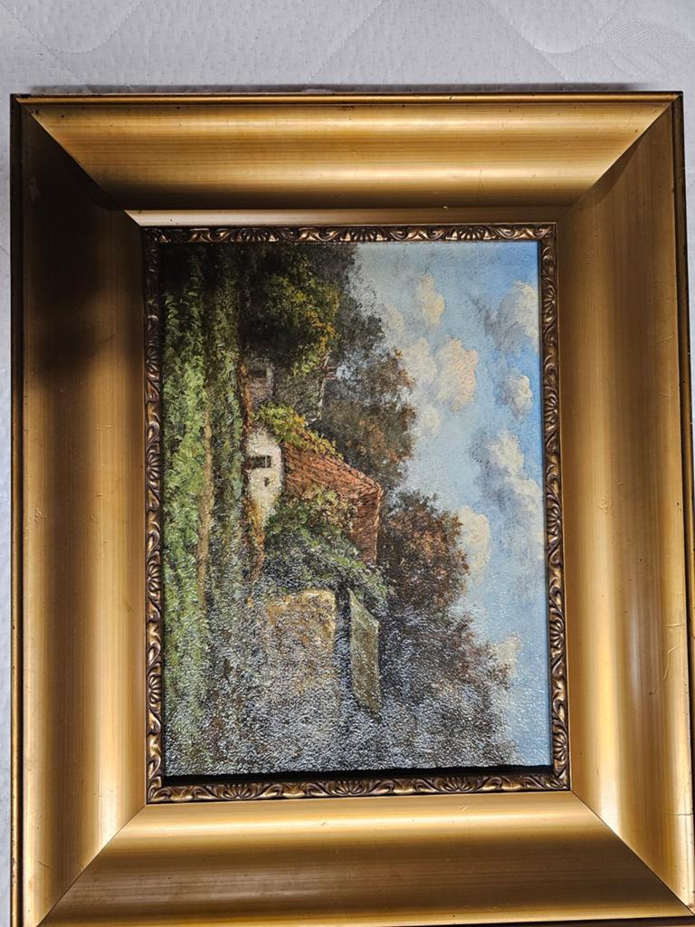 Olieverfschilderij W. van der Vorp, Delden 1919